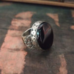 anelli afgani: modello in argento con agata