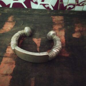 Kada rajasthan bracciale etnico in argento