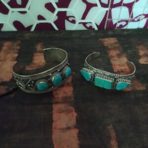bracciale etnico in argento con turchesi