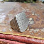 Anello tuareg del mali in argento antico con quadrato magico