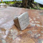 Anello tuareg del mali in argento antico con quadrato magico