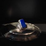 anello afgano in argento con lapislazzuli